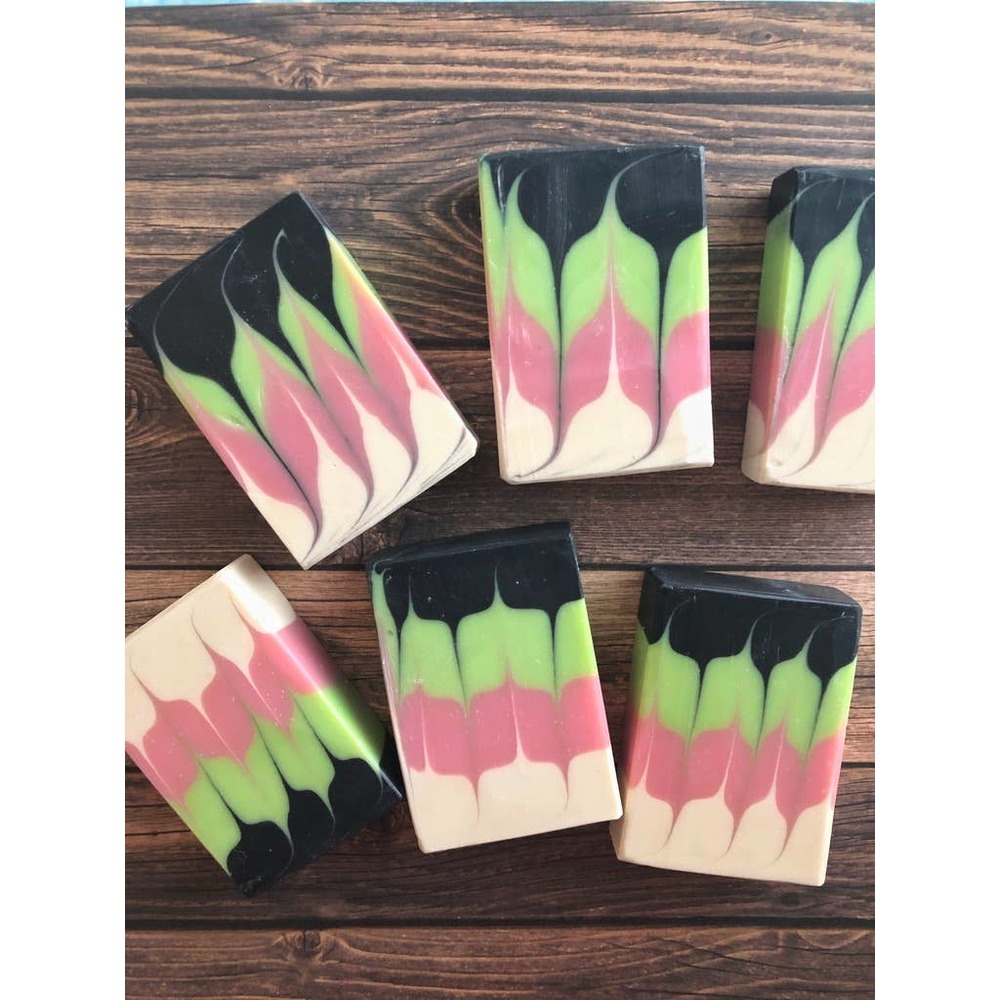 Taiwan swirl Handmade Artesan Soap with activated charcoal